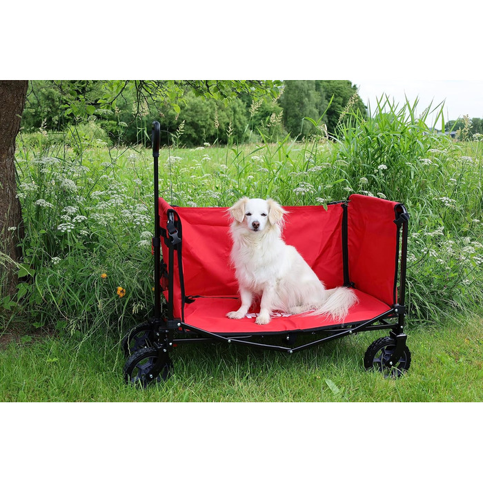 FROSAL Візок для собак Bruno, зелений, складний | Транспортний візок для тварин з легким доступом