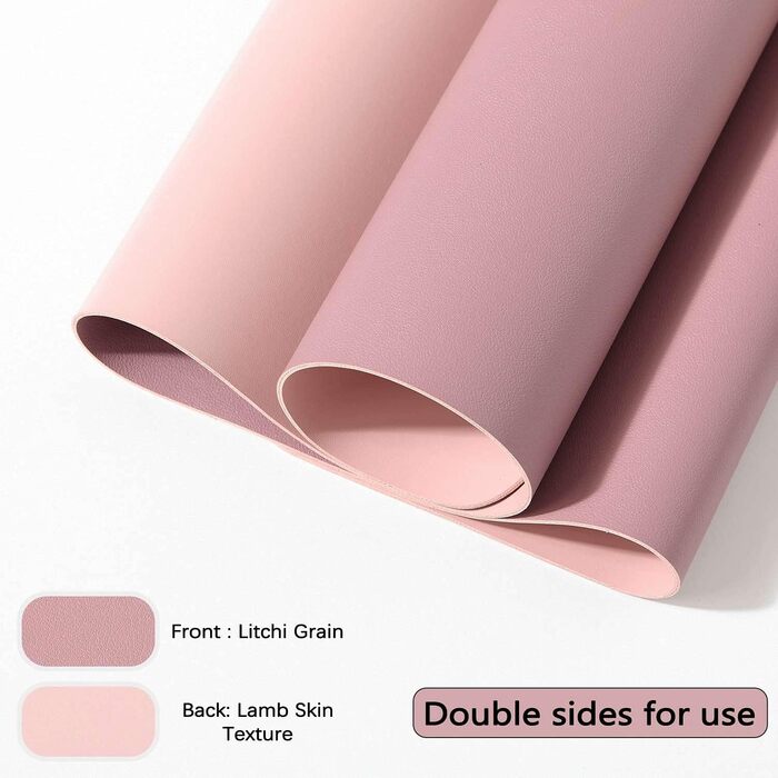 Килимок для миші DOBAOJIA 80 x 40 см, великий, з PU шкіри, бежевий