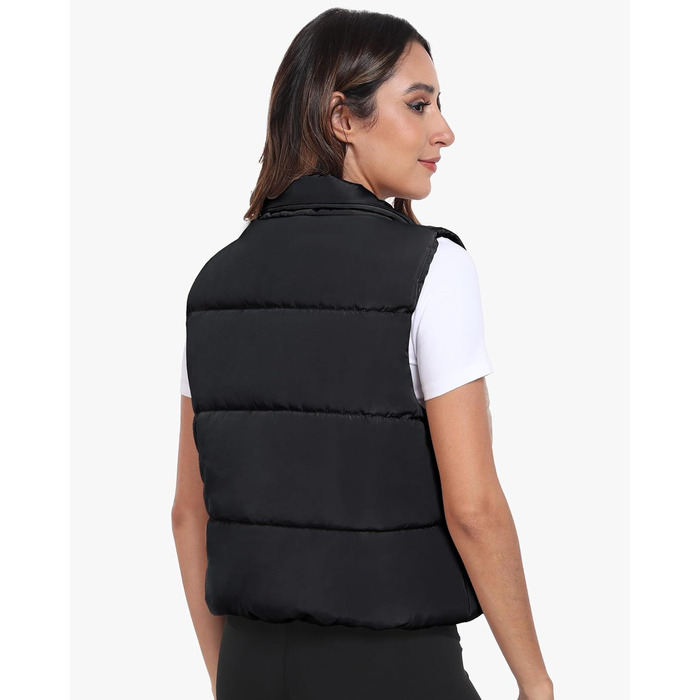 Жіноча жилетка-пуховик Memorose, тепла верхня куртка, без рукавів, з кишенями, чорна, для осені та зими