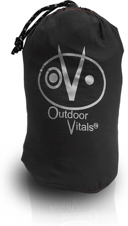 Гамак Outdoor Vitals Ultraleichte (Антрацит) з кріпленнями: Whoopie Sling, ременями для дерев, чохлом - ультралегкий, до 0,5 кг