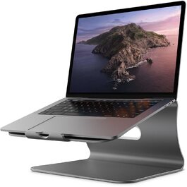 Підставка для ноутбука з алюмінію, сіра, для MacBook, Dell, HP, Lenovo, Microsoft Surface, Samsung (11-16 дюймів)