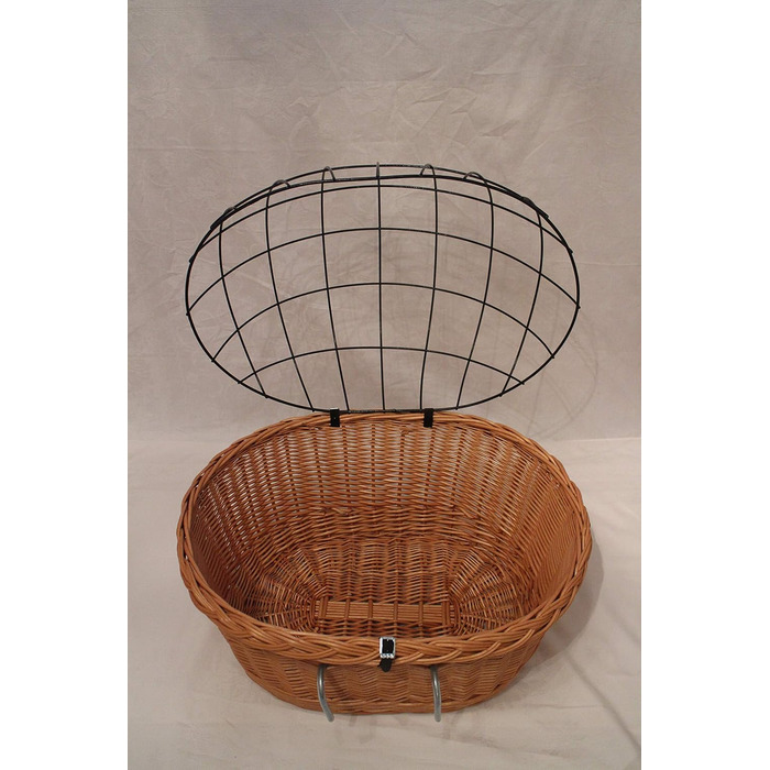 Кошик для собак на кермо велосипеда з ротангу з металевою сіткою та подушкою XL або XXL. Кошик для собаки, кошик на кермо, велосипедний кошик, кошик для покупок (XL з подушкою) (XXL без подушки)