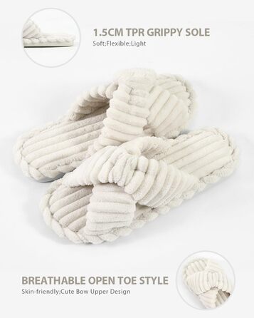 Жіночі домашні тапочки Star Vibe - м'які, пухнасті, бежеві, 40/41 EU