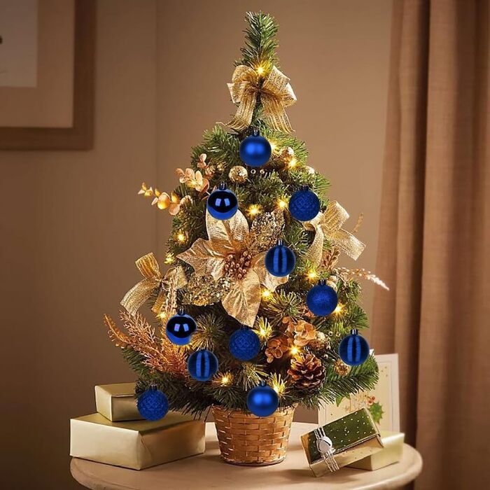 30 шт. Новорічні кулі-прикраси 5 см, золоті, міцні, для ялинки | Новорічні кулі