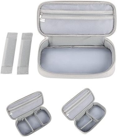 Органайзер для електроніки Arae Elektronik Organizer Tasche Kabel Tech Pouch - міцний чохол для зберігання кабелів та гаджетів з вологозахистом, легкий, для подорожей та повсякденного використання, чорний, великий (L)