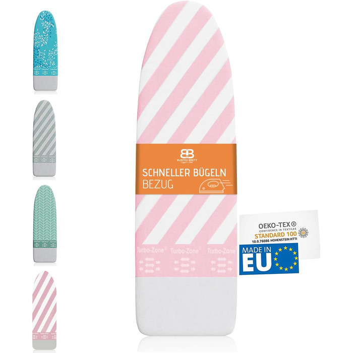 Чохол для прасувальної дошки для парогенератора | Розмір універсальний до 140x50 см | Підходить для прасування делікатних тканин | Виготовлено в ЄС | Сумісний з парогенераторною станцією | Колір (Німeс (Рожевий))