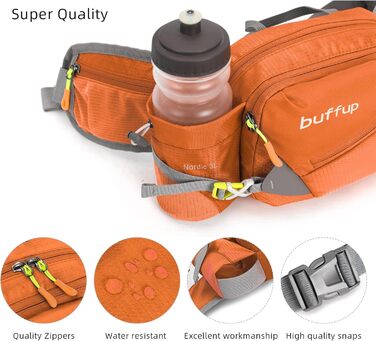 Спортивна бананка/поясна сумка для собак: тренування, велоспорт, біг, піші прогулянки. Великий об'єм, для чоловіків та жінок (Помаранчевий)