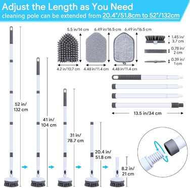 Bathroom Cleaning Brush with 52