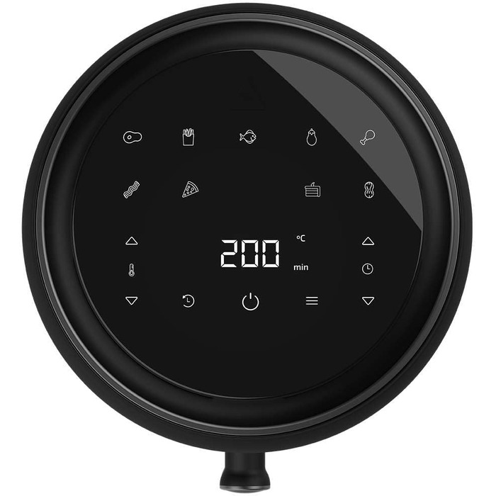Фритюрниця без олії Cecotec Cecofry Fantastik Window 4000, 4 л, 1400 Вт, 9 програм, сенсорне управління, PerfectCoo, 80-200ºC, чорна