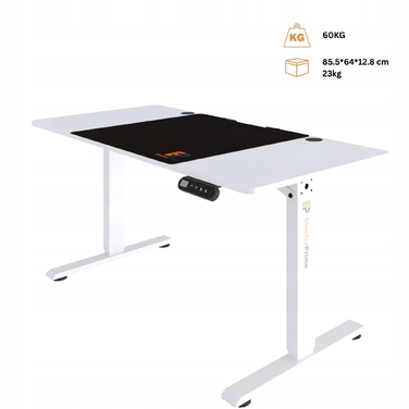 Ігровий стіл Electroprime Flow з підйомною стільницею, білий (120x60 см)