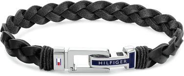 Браслет шкіряний чоловічий Tommy Hilfiger плетене чорний/коричневий