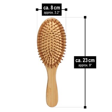 Набір з 2 бамбукових гребінців з натуральною щетиною - екологічні гребінці для жінок, чоловіків та дітей - для масажу шкіри голови та здорового волосся (гребінець-щітка/гребінець)