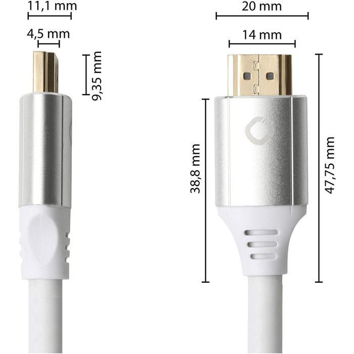 Кабель HDMI 2.1 OEHLBACH Black Magic MKII - 1.5м, 8K@60Hz, 4K@120Hz, 48 Gbit/s, HDR10+, Dolby Vision, eARC, VRR, Преміум якість