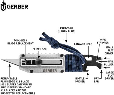 Мультитул Gerber Prybrid-X з 8 функціями, нержавіюча сталь, сріблясто-синій