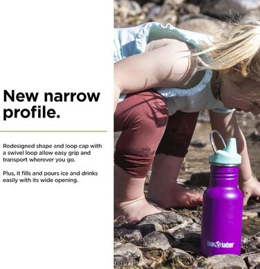 Klean Kanteen Classic Narrow Water Bottle 12 oz (Sparkling Grape)