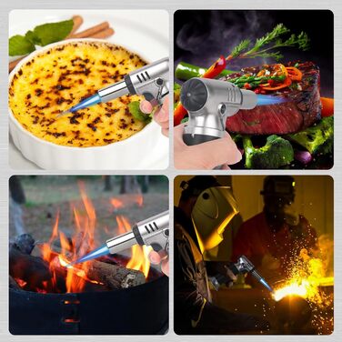 Кулінарний газовий пальник-фламбе Bunsen для кухні та кемпінгу з замком безпеки, для десертів та випічки