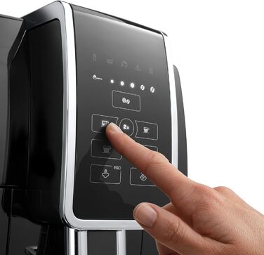 Кавомашина De'Longhi Dinamica ECAM 350.15.B: автоматична з капучинатором, чорна