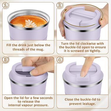 Термокружка KETIEE 510мл, з подвійними стінками, для кави та чаю, зелений колір