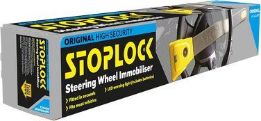 Блокіратор керма Stoplock HG 134-59, протиугінний замок для авто та інших транспортних засобів, жовтий