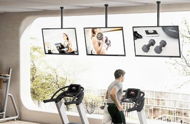 Настінна рухома кріплення для телевізора – HD8L, кріплення для телевізорів 43'-86', поворотне та нахилене, телескопічна штанга, макс. 60 кг, кріплення для телевізорів для плоских та похилих стель
