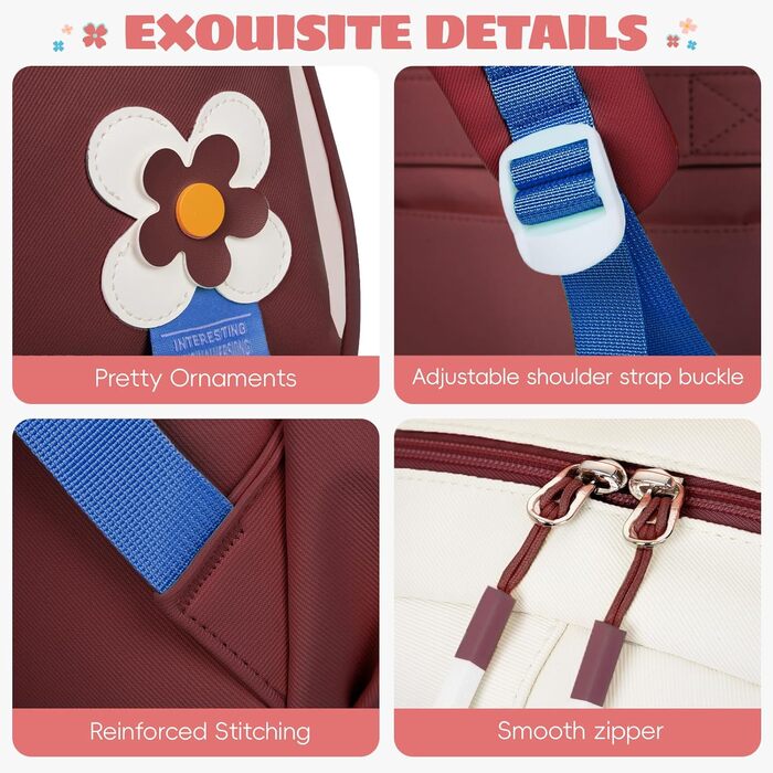 Шкільний рюкзак для дівчинки-підлітка, 2025, для старшої школи, водонепроникний, для ноутбука 15.6