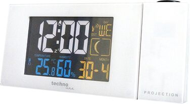 Радіокерований будильник-проектор Technoline WT 536 з проекцією часу, термометром, функцією Snooze та підсвіткою (Кольоровий дисплей)