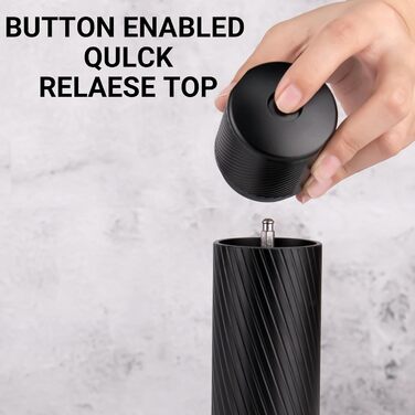 Homnoble Professional Pepper Grinder - High-Performance Metal Pepper Grinder, Manual Pepper Grinder with Adjustable Coarseness and Stainless Steel Blade