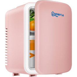 Mini холодильник Wannyton 4L з підігрівом та охолодженням, рожевий (220-240V/12V)