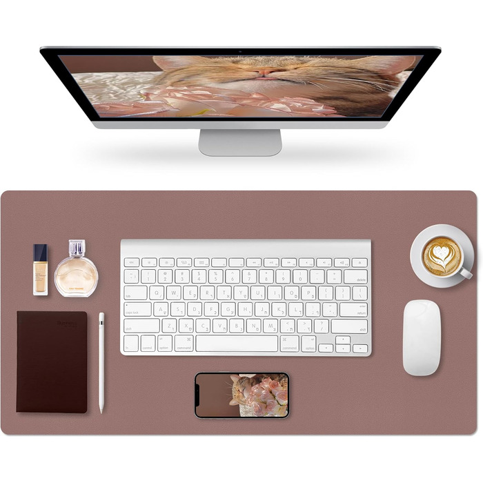 Підкладка під мишу для столу 80x40 см з PU-шкіри, легко очищається, захист столу від подряпин, антиковзаюча підкладка для офісу та дому