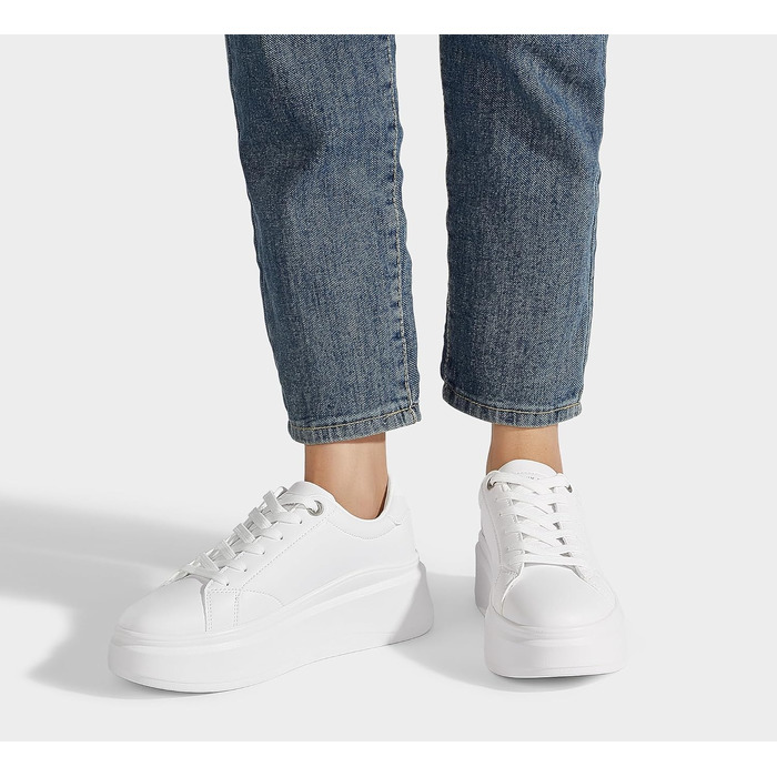 Жіночі кросівки на платформі LUCKY STEP, білі, з екошкіри, зручні повсякденні, розмір 38 EU