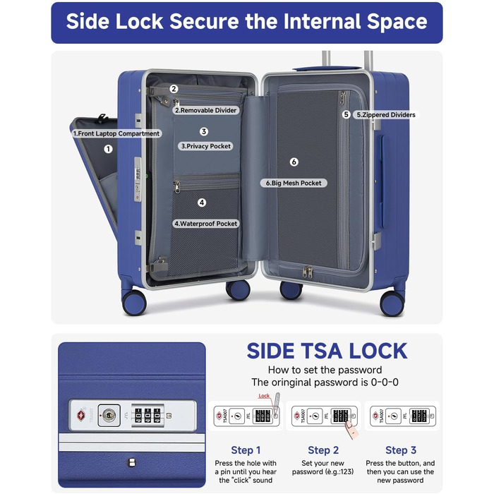 Чемодан ручної об'єм Sea Choice з відділенням для ноутбука 15.6