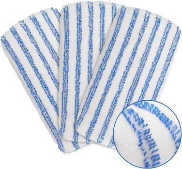 MASTERTOP 3-Piece Microfiber Mop Heads, Reusable for Large Surfaces, Microfiber, Flat Mop Head, Wet or Dry Floor Cleaning, Only for MASTERTOP Mop