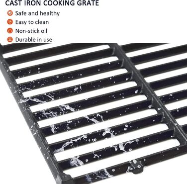 Решітка-гриль чавунна для газових грилів Weber Spirit I & II 200, Spirit E-210, E-220, S-210, S-220 (замінна, сумісна з 7637)