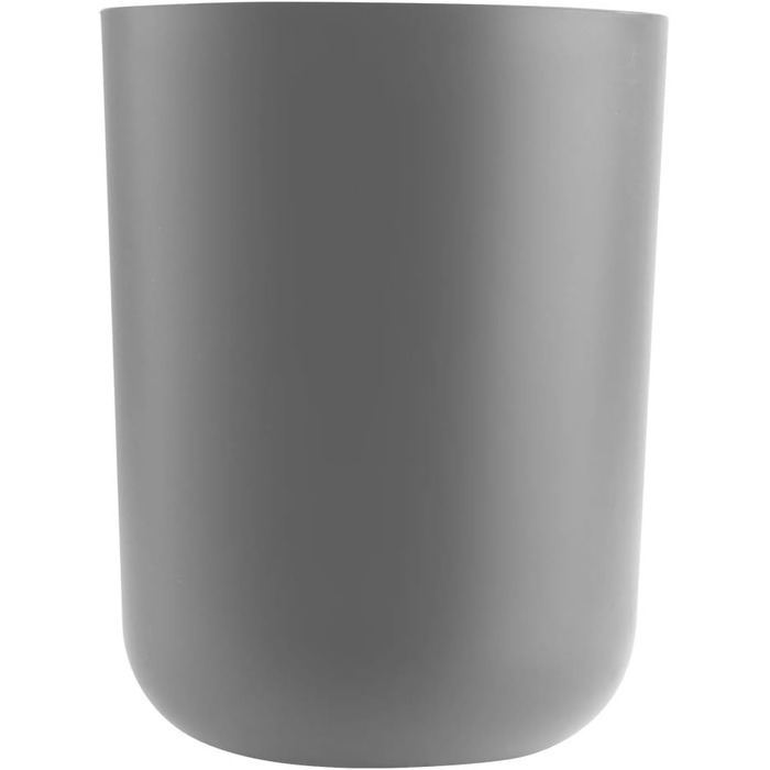 Комплект аксесуарів для ванної кімнати на 6 предметів: дозатор для мила, мильниця, тримач для зубних щіток, стакан для ополіскування, тримач для унітазу, сміттєвий бак (сірий)