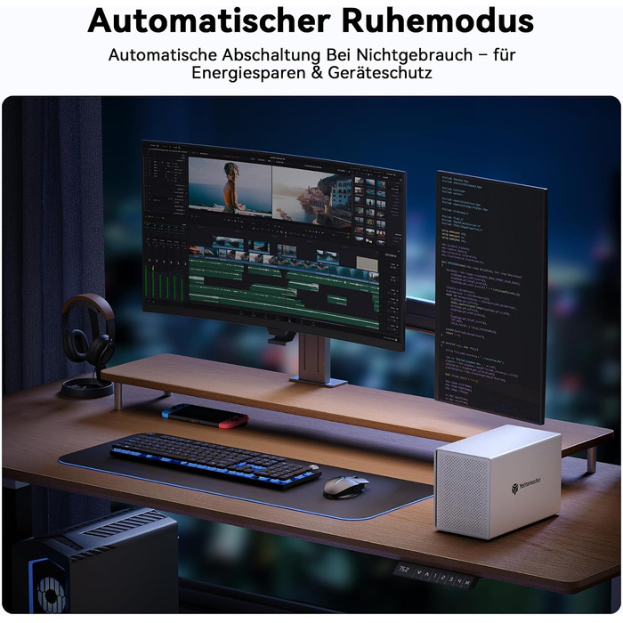 Зовнішній корпус для жорстких дисків Yottamaster на 5 слотів USB-C, алюмінієвий SATA Case для HDD/SSD 3.5