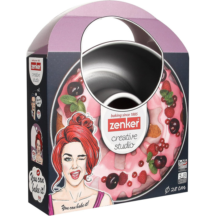 Форма для випічки Zenker Backform, серцеподібна, з антипригарним покриттям, рожева, 1 шт.