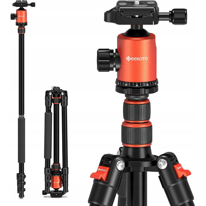 Штатив-трипод для фотографії Geekoto AT24Pro Dreamer, складаний, алюмінієвий, 3в1