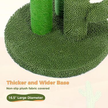 Kratzbaum Kaktus, creative cat tree design, 3 post set, green, L - 42 * 68.5cm, AY405-HZ-L-66GN-B