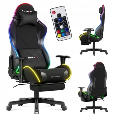 Ігрове та офісне обертове крісло Huzaro Force 5.7 RGB з підставкою для ніг