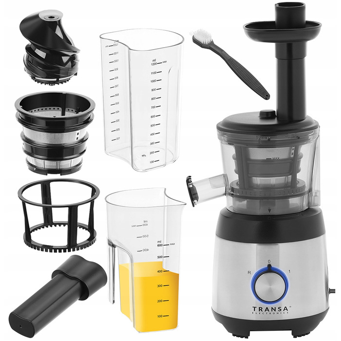 Вертикальна повільна соковижималка Transa Electronics JuiceWell, 400 Вт