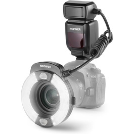 NEEWER RF1-S: Кольцевий спалах для Sony, Canon - 76W, GN15, 5600K, TTL, для макрозйомки та студійного освітлення