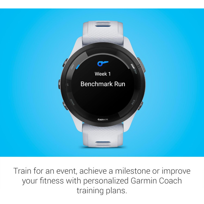 Garmin Forerunner 265 чорний/світло-сірий (46 мм, Whitestone та Tidal Blue)