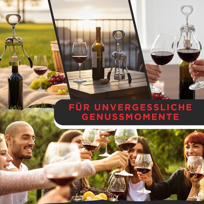 Відкривачка для вина Wortek: якісний штопор для пляшок з корком - подарунок для поціновувачів вина