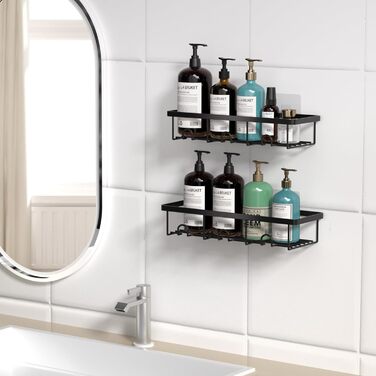 Органайзер для душу Oasiteege: 2 шт. - тримач для шампуню, полиці для зберігання, кріплення на присоску для ванної, кемпінгу, декору ванної кімнати