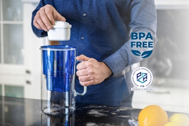 Скляний фільтр-кувшин Wessper D2 BOROSILICATE 3л, синій + 7 фільтрів
