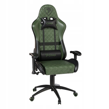 Ігрове крісло Cobra Draco CRF194 Green, штучна шкіра