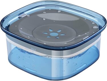 Миска для собак PETTOM, 2L, проти протікання, без облизування, велика (Блакитна)