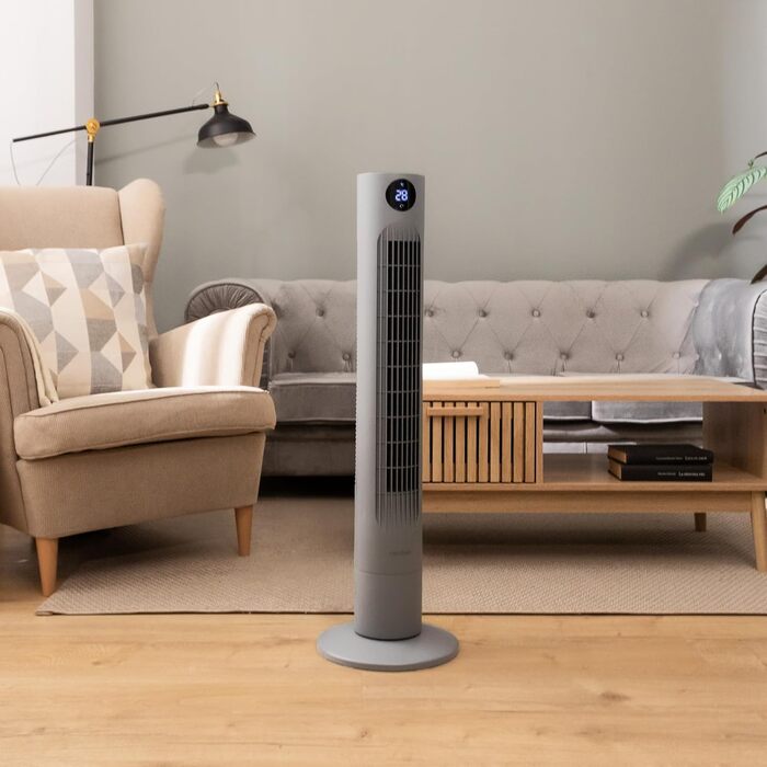 Вентилятор Cecotec Digitale Turm EnergySilence 890 Skyline, 50 Вт, 76 см, з таймером та пультом, мідний мотор, 3 швидкості, 3 режими, чорний