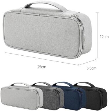 Органайзер для електроніки Arae Elektronik Organizer Tasche Kabel Tech Pouch - міцний чохол для зберігання кабелів та гаджетів з вологозахистом, легкий, для подорожей та повсякденного використання, чорний, великий (L)