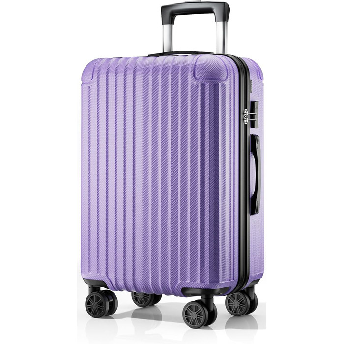 Набір валіз 3 в 1, жорсткий корпус, темно-зелений (з темно-зеленим та світло-фіолетовим)